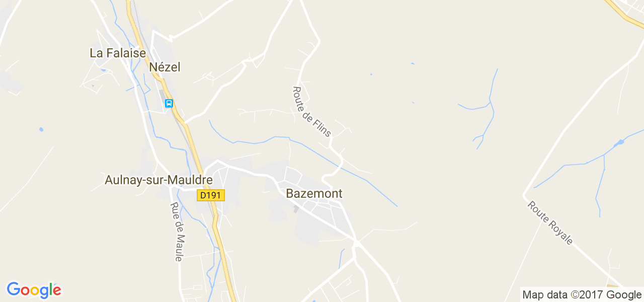 map de la ville de Bazemont