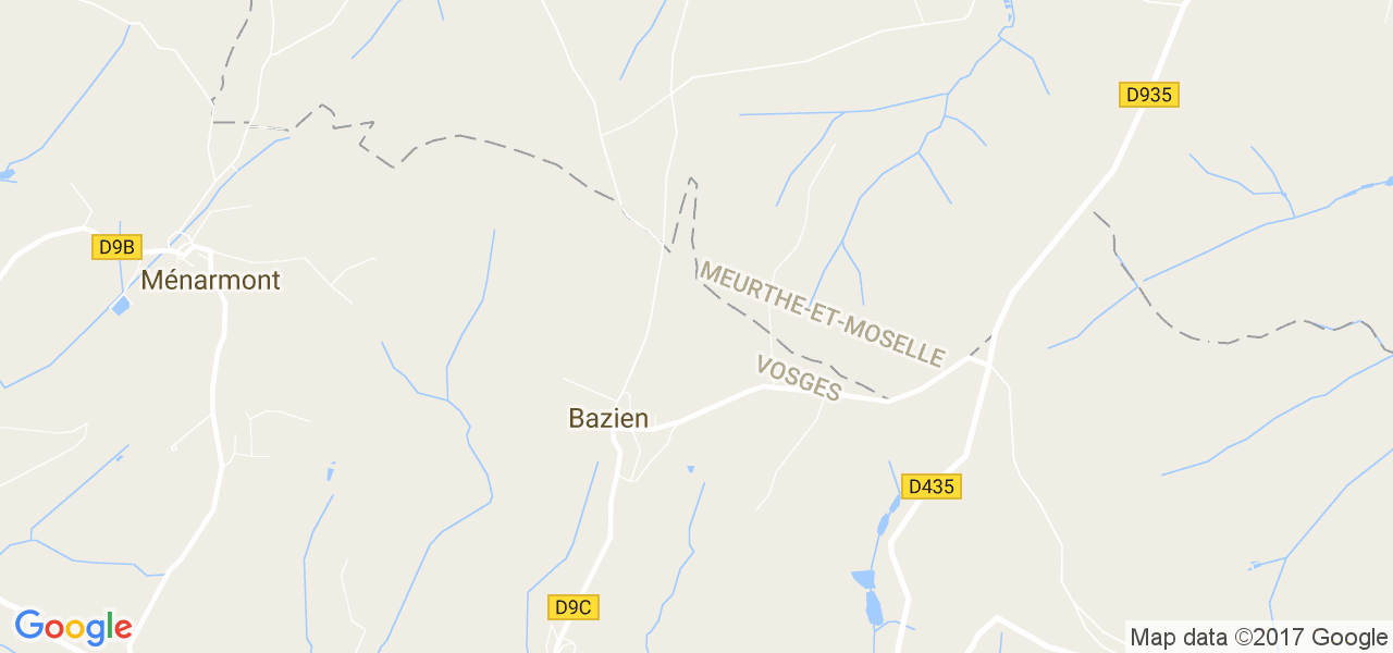 map de la ville de Bazien