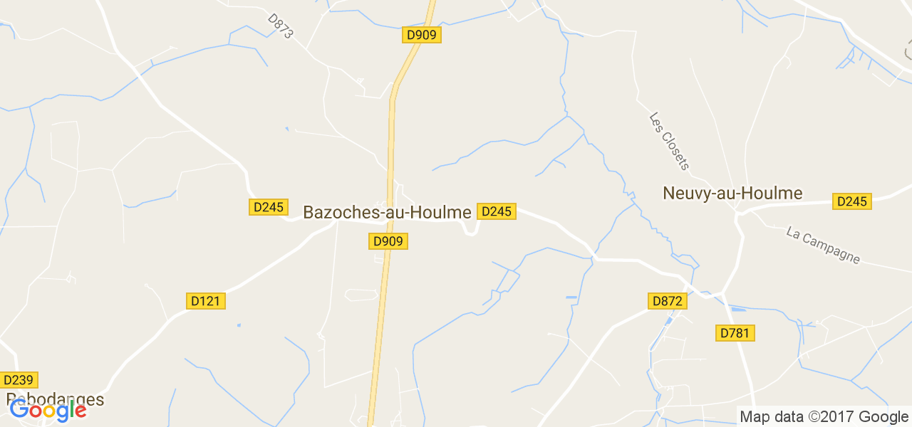 map de la ville de Bazoches-au-Houlme