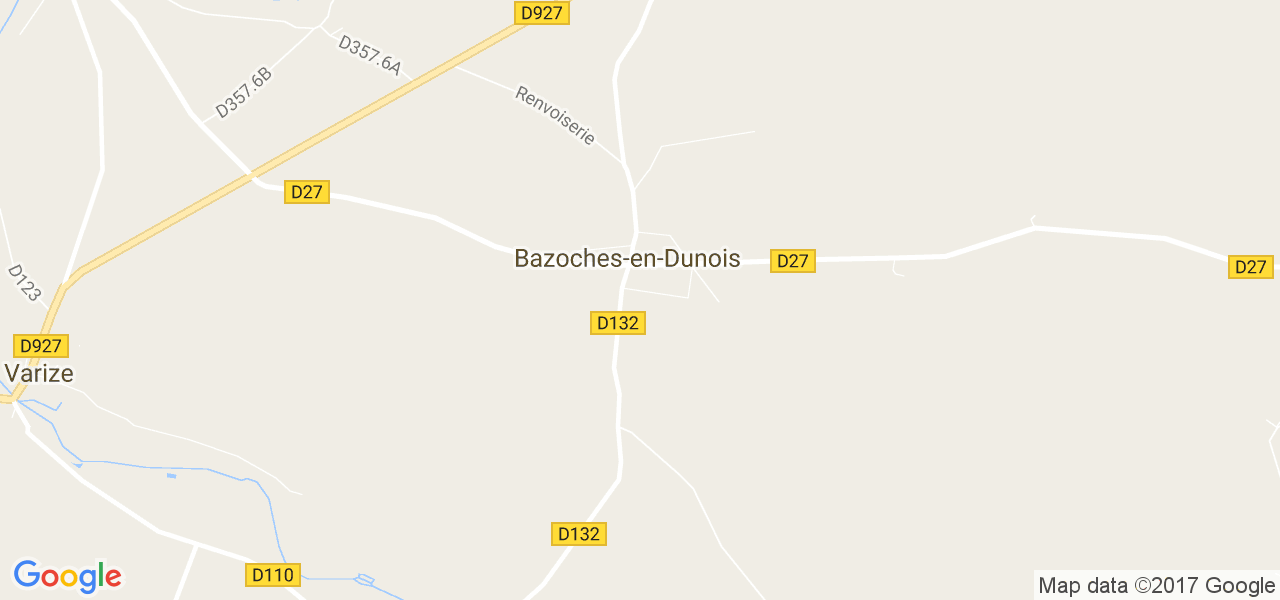 map de la ville de Bazoches-en-Dunois