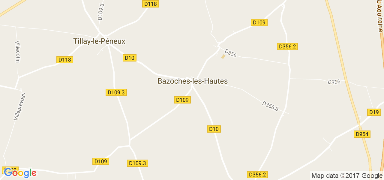 map de la ville de Bazoches-les-Hautes