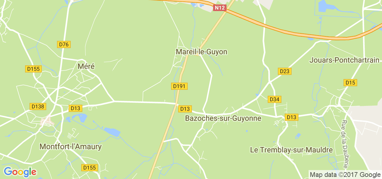 map de la ville de Bazoches-sur-Guyonne