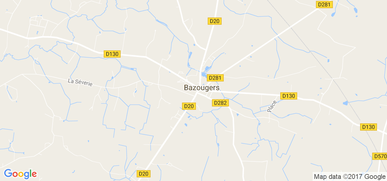 map de la ville de Bazougers