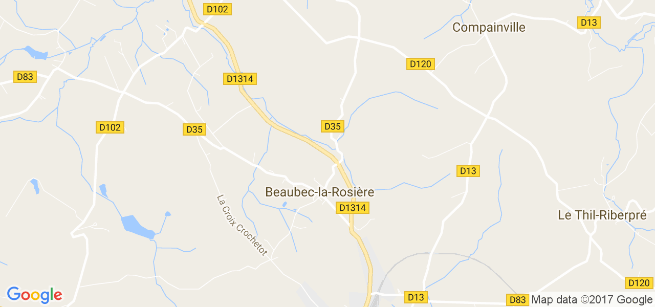 map de la ville de Beaubec-la-Rosière