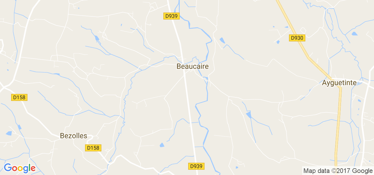 map de la ville de Beaucaire