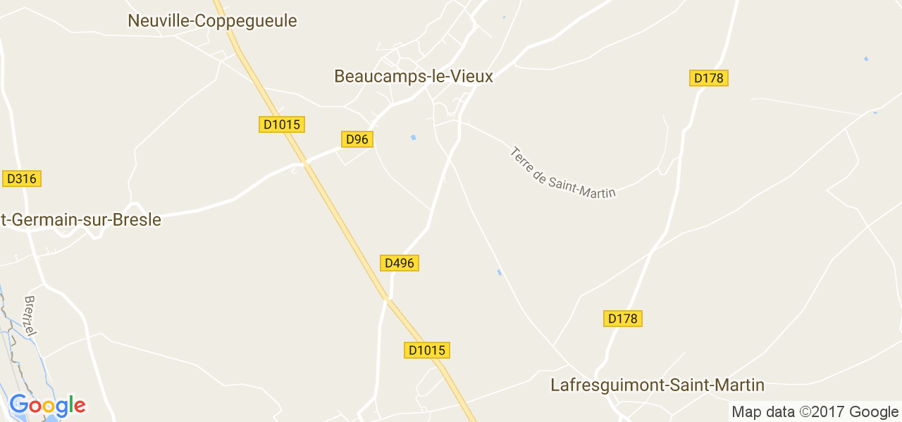 map de la ville de Beaucamps-le-Vieux