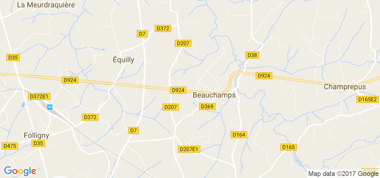 map de la ville de Beauchamps