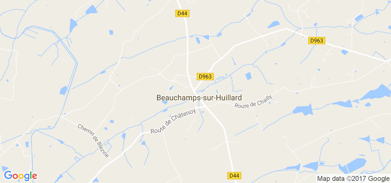 map de la ville de Beauchamps-sur-Huillard