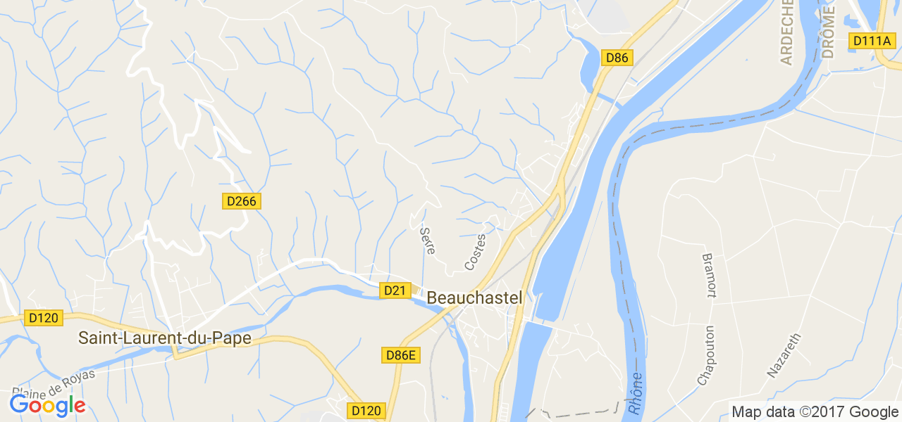 map de la ville de Beauchastel