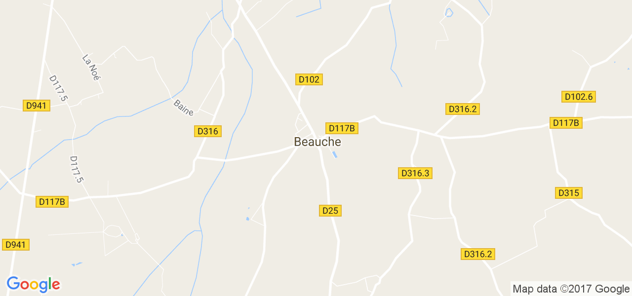 map de la ville de Beauche