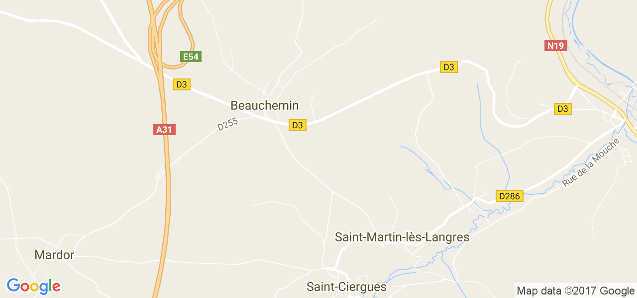 map de la ville de Beauchemin