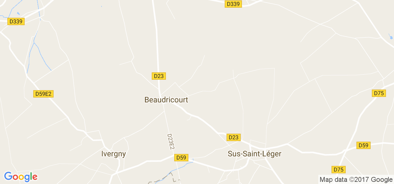 map de la ville de Beaudricourt