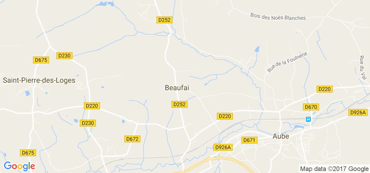 map de la ville de Beaufai