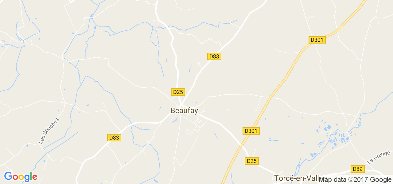 map de la ville de Beaufay