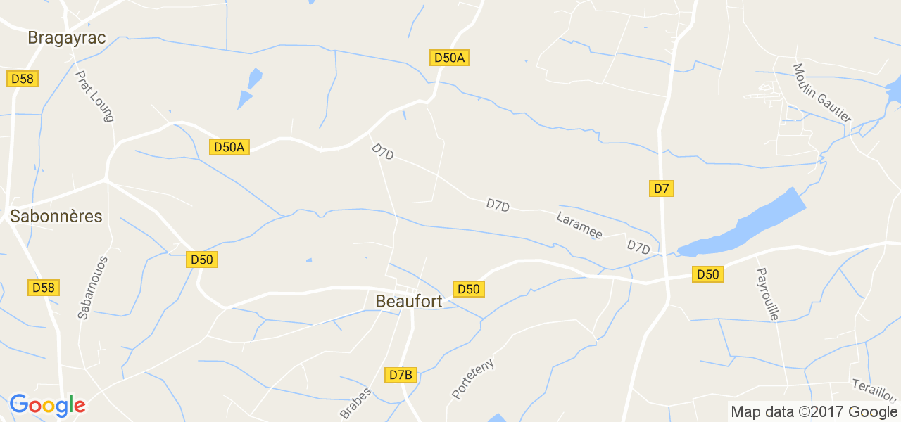 map de la ville de Beaufort