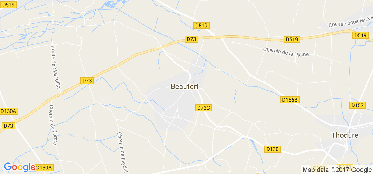 map de la ville de Beaufort