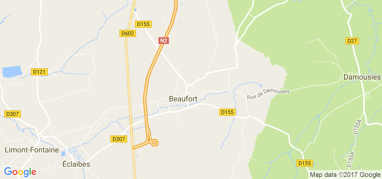 map de la ville de Beaufort