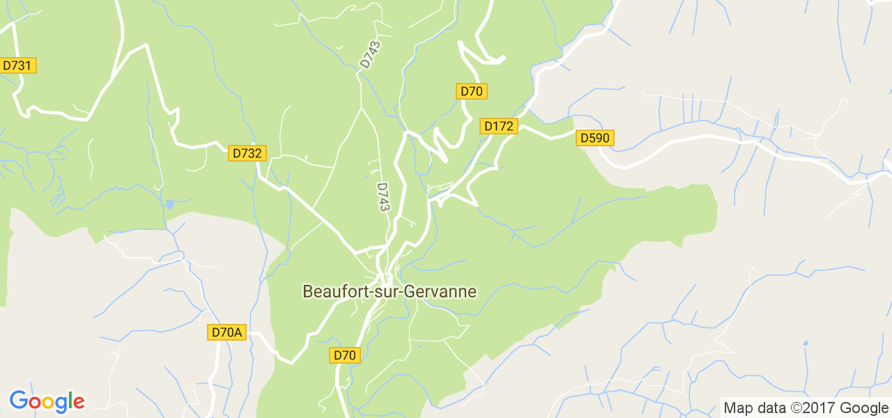 map de la ville de Beaufort-sur-Gervanne