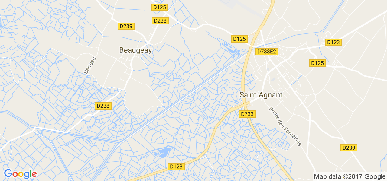 map de la ville de Beaugeay