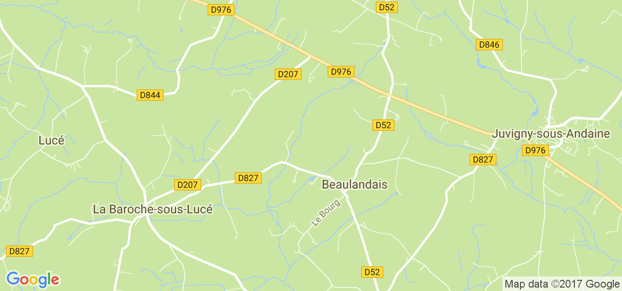 map de la ville de Beaulandais