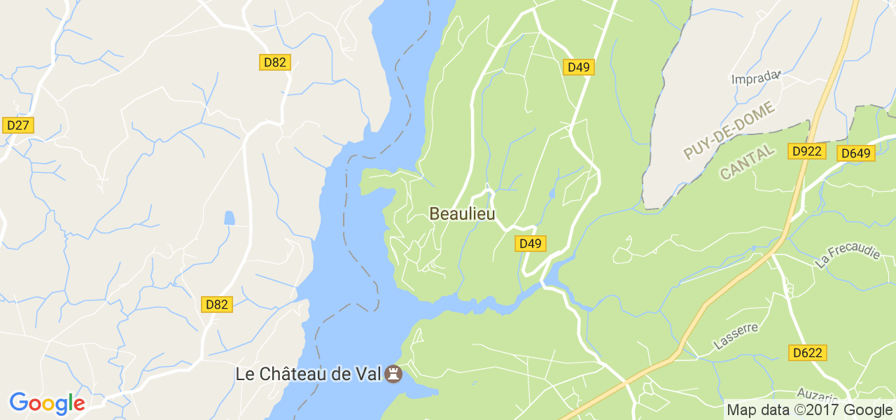 map de la ville de Beaulieu