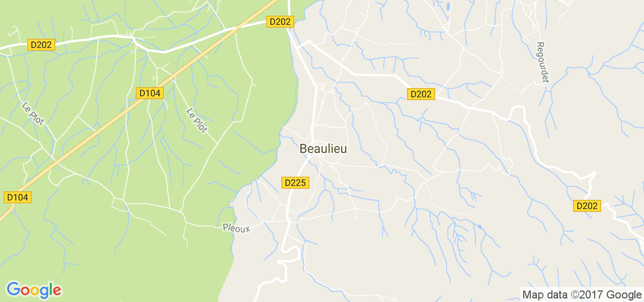 map de la ville de Beaulieu