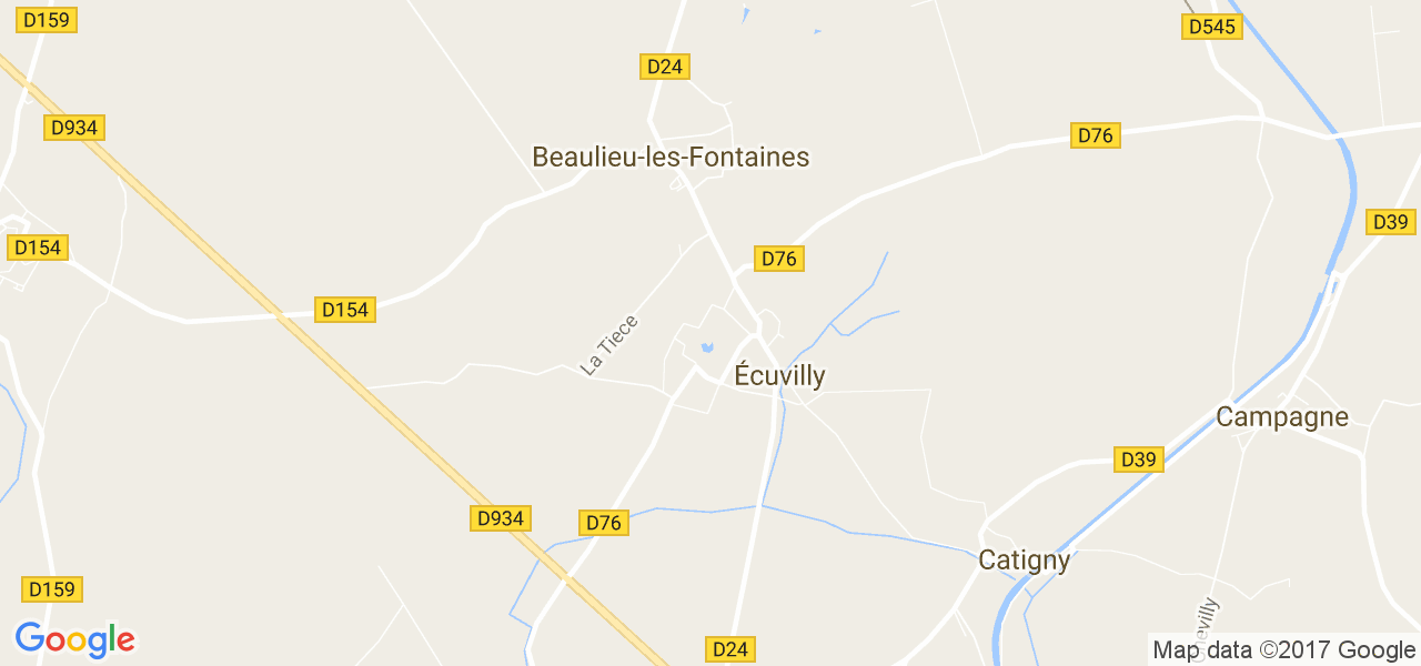 map de la ville de Beaulieu-les-Fontaines