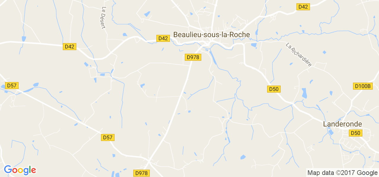 map de la ville de Beaulieu-sous-la-Roche