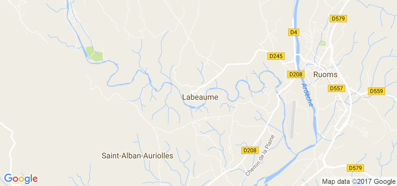 map de la ville de Beaume