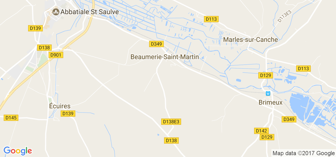 map de la ville de Beaumerie-Saint-Martin