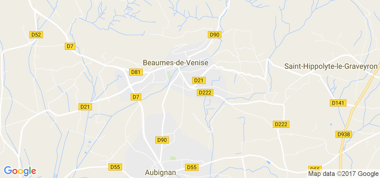 map de la ville de Beaumes-de-Venise