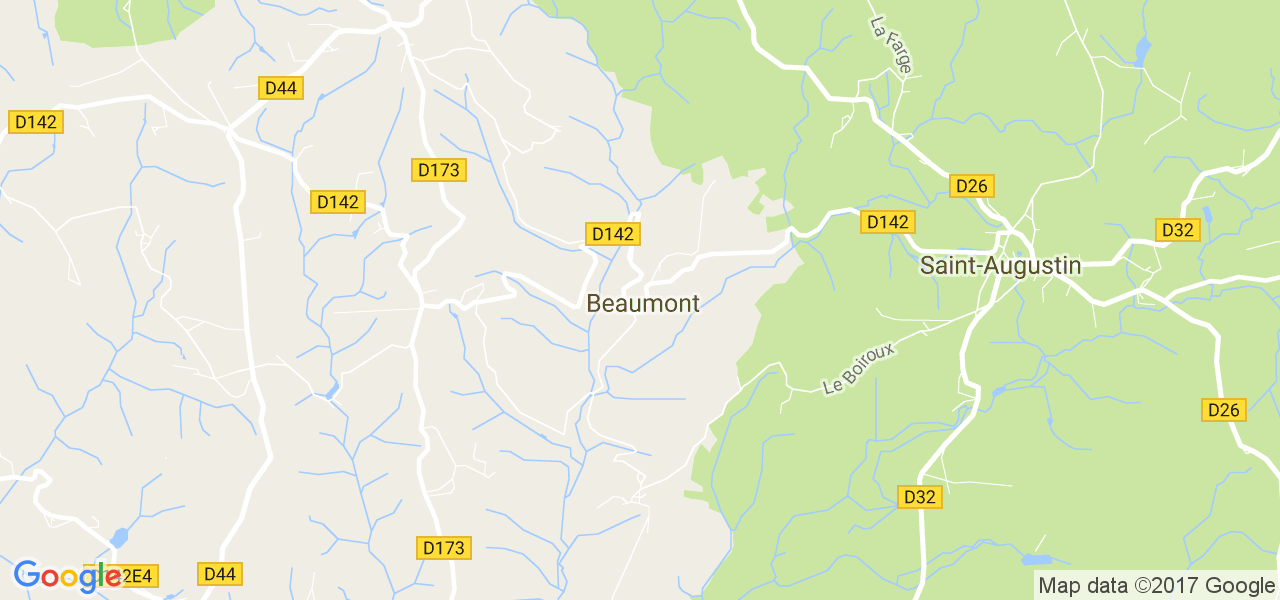 map de la ville de Beaumont