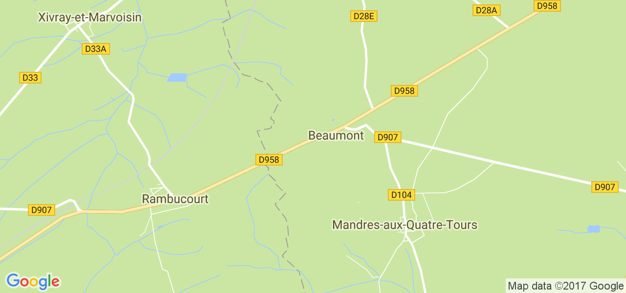 map de la ville de Beaumont