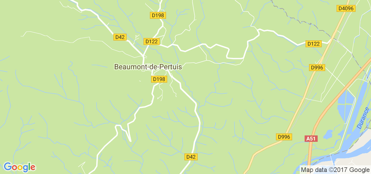 map de la ville de Beaumont-de-Pertuis