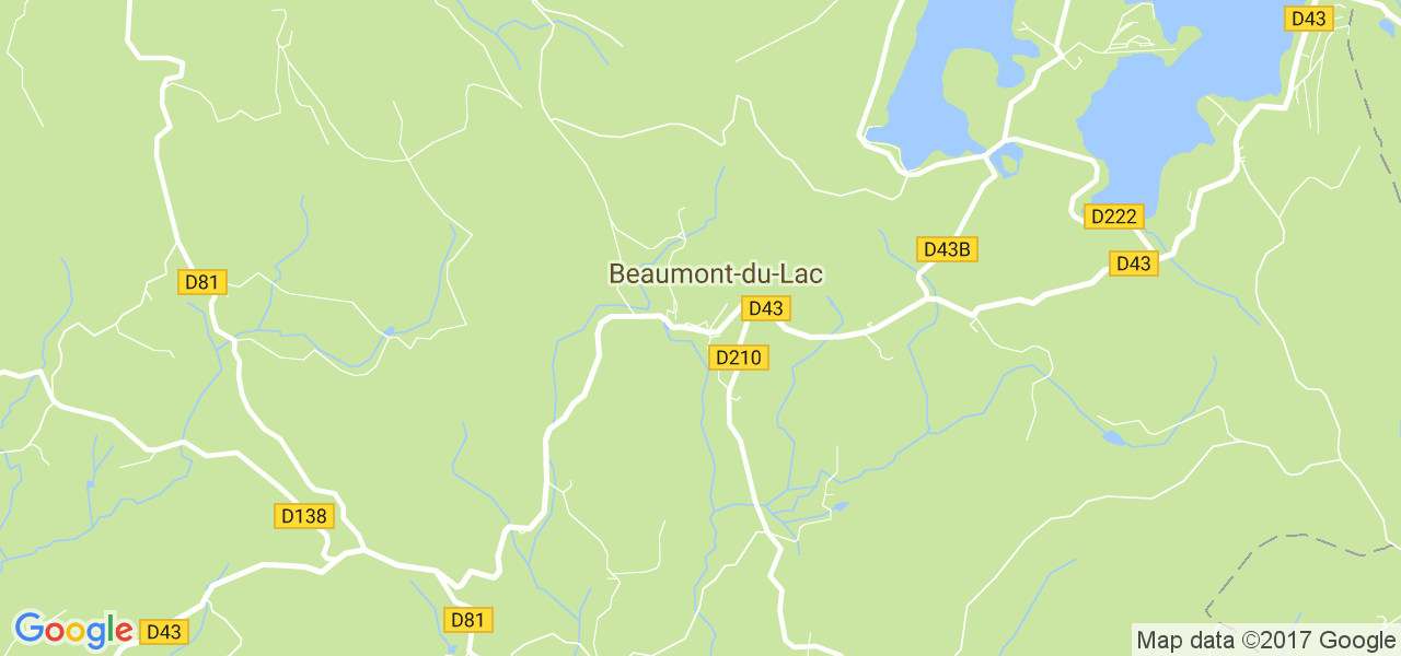 map de la ville de Beaumont-du-Lac