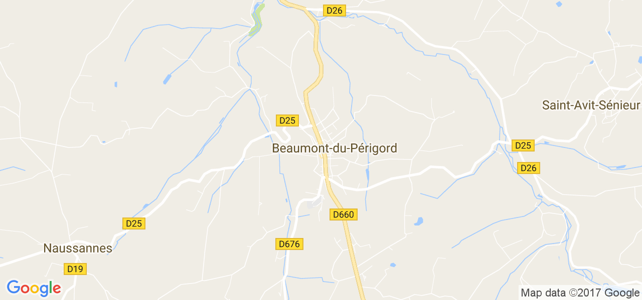 map de la ville de Beaumont-du-Périgord