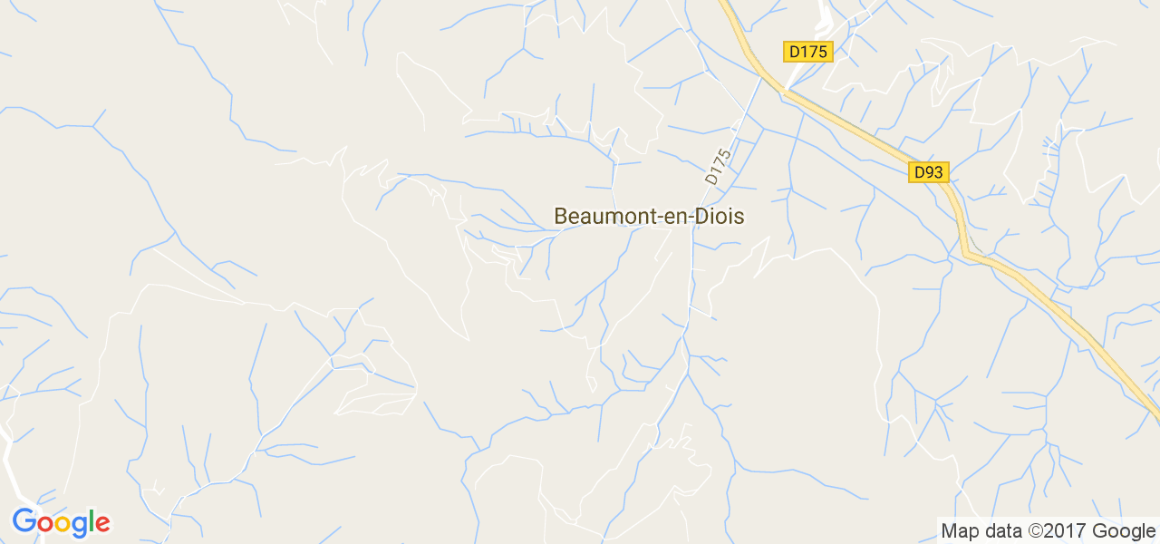 map de la ville de Beaumont-en-Diois