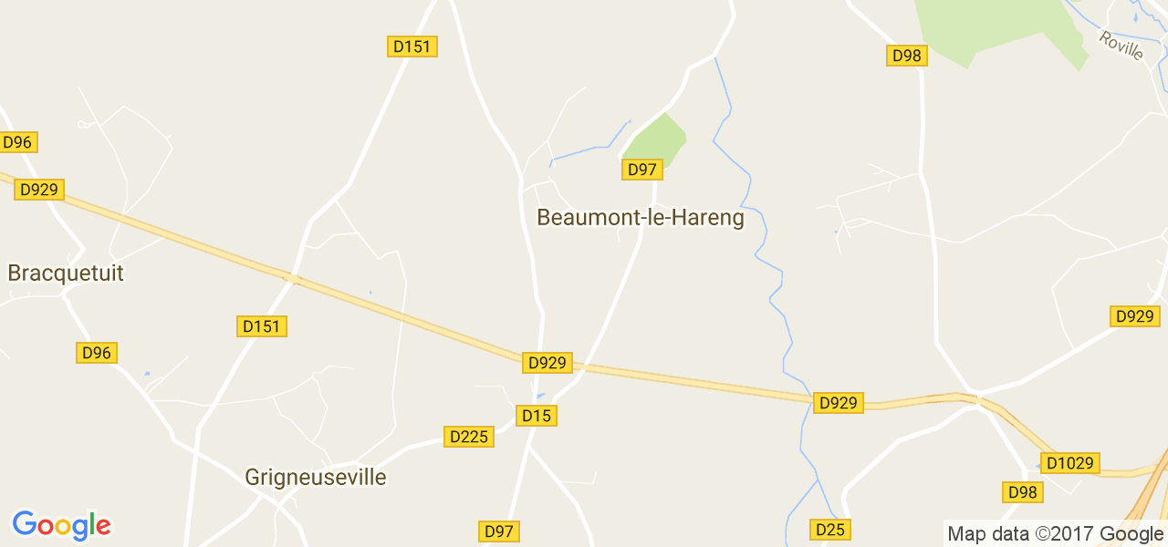 map de la ville de Beaumont-le-Hareng