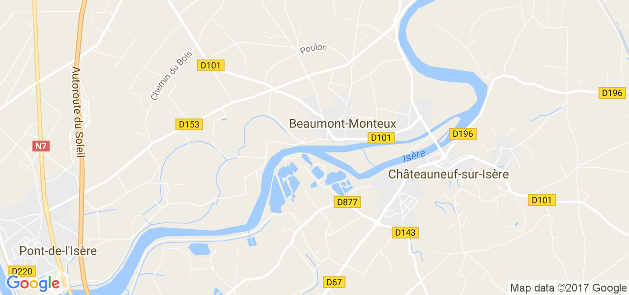 map de la ville de Beaumont-Monteux