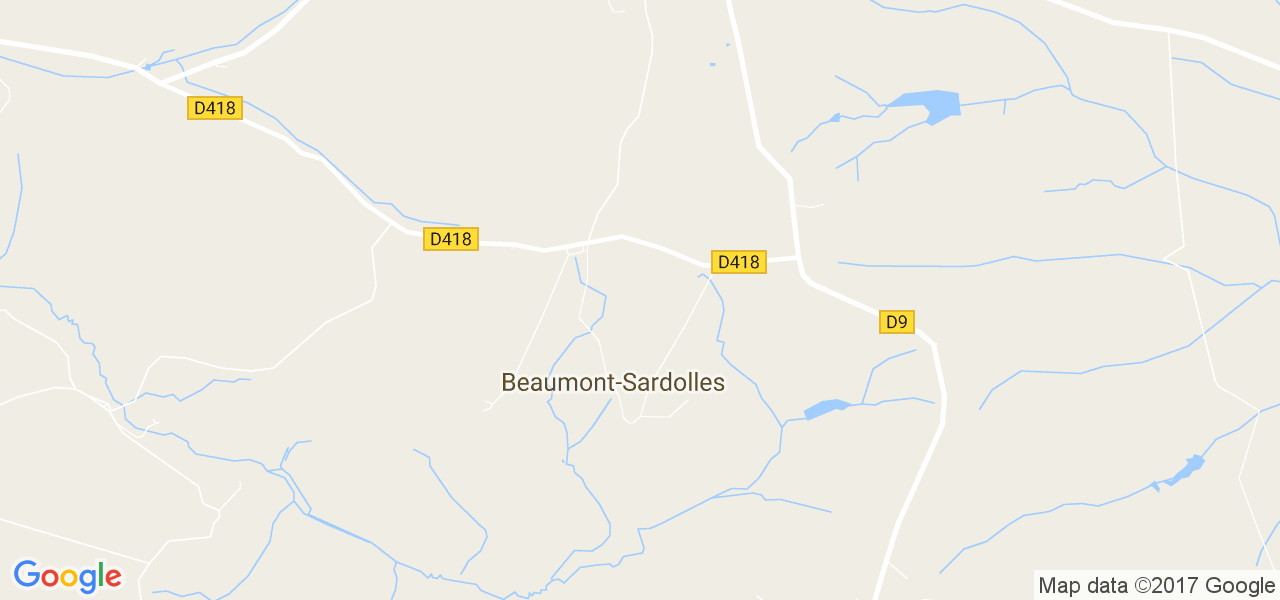 map de la ville de Beaumont-Sardolles