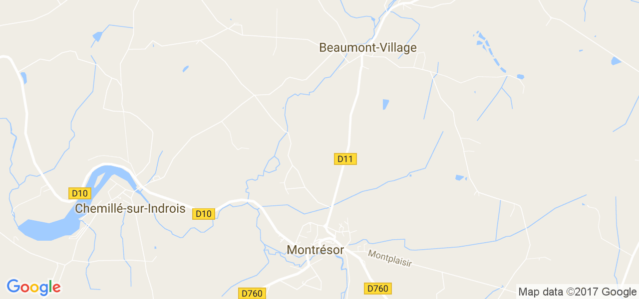 map de la ville de Beaumont-Village