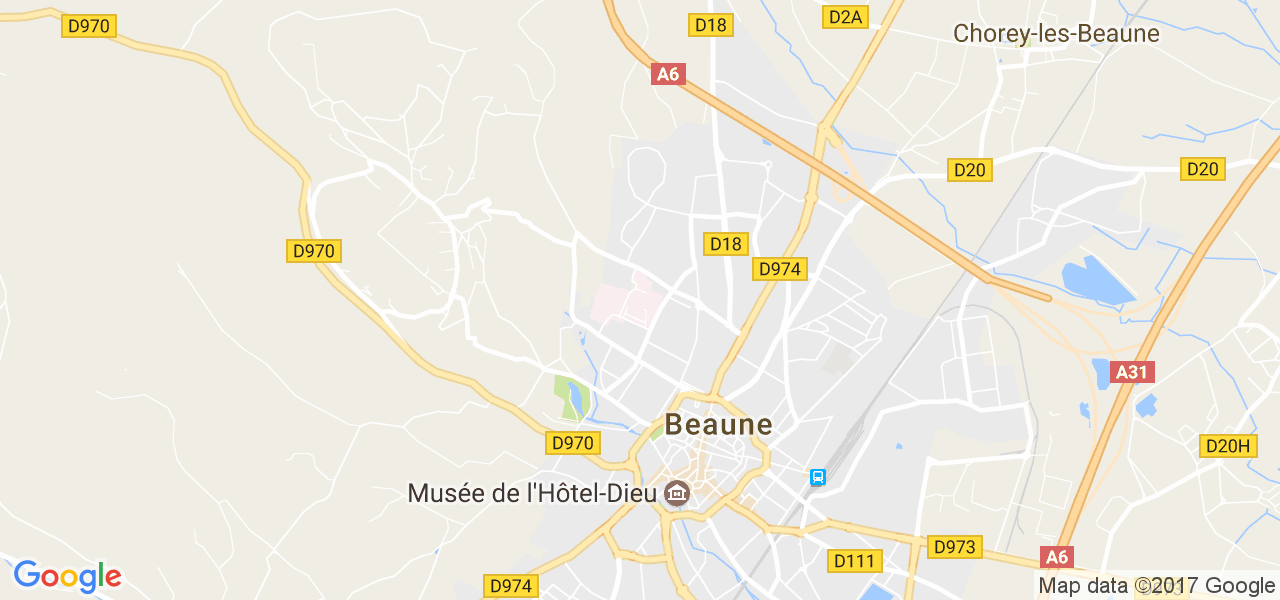 map de la ville de Beaune