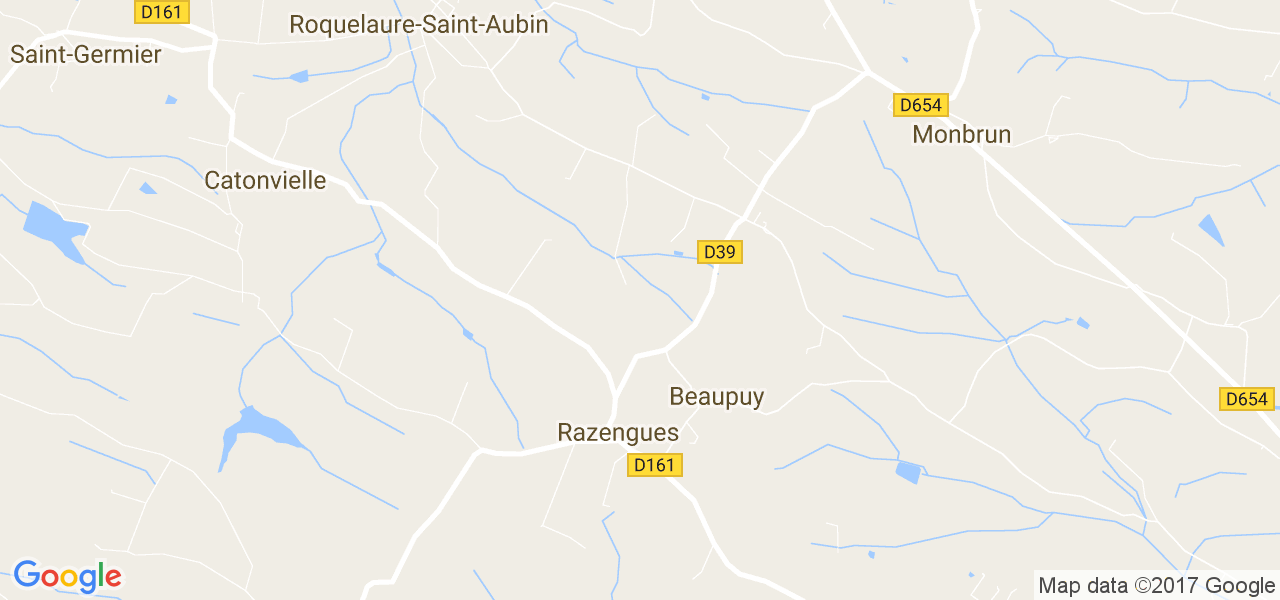 map de la ville de Beaupuy