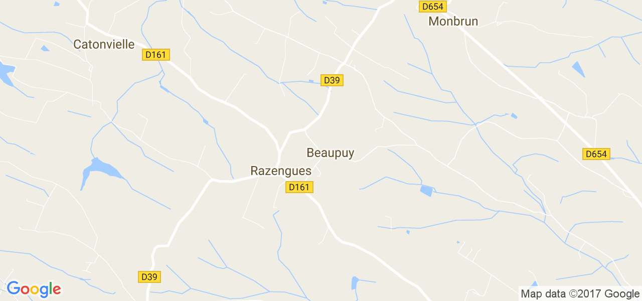 map de la ville de Beaupuy