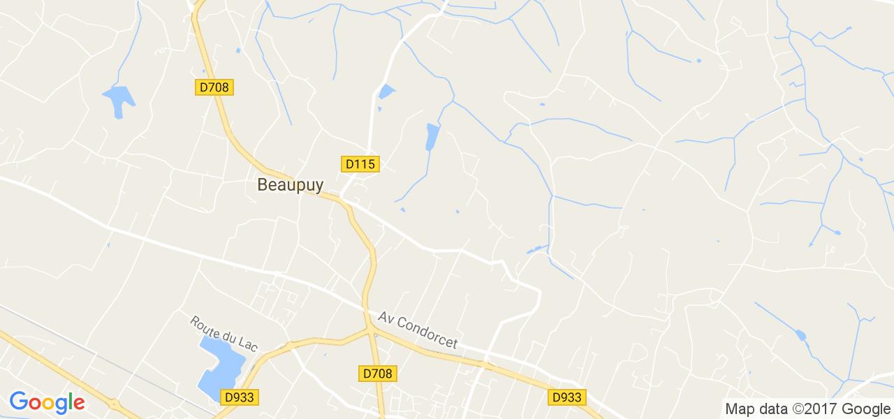 map de la ville de Beaupuy