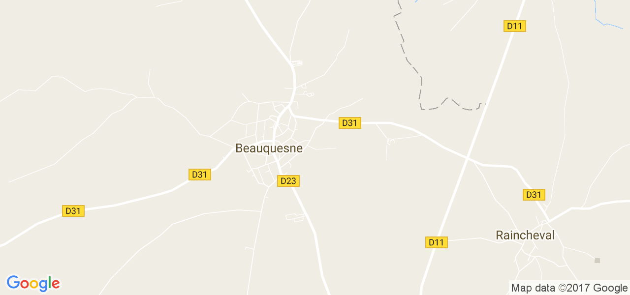 map de la ville de Beauquesne