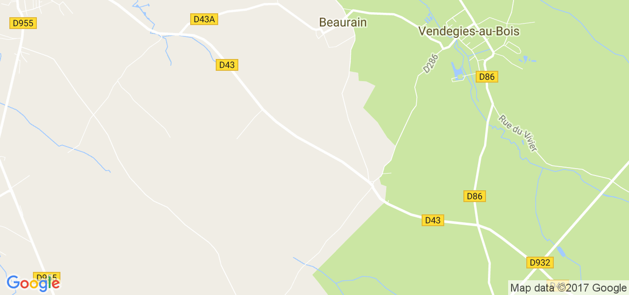 map de la ville de Beaurain