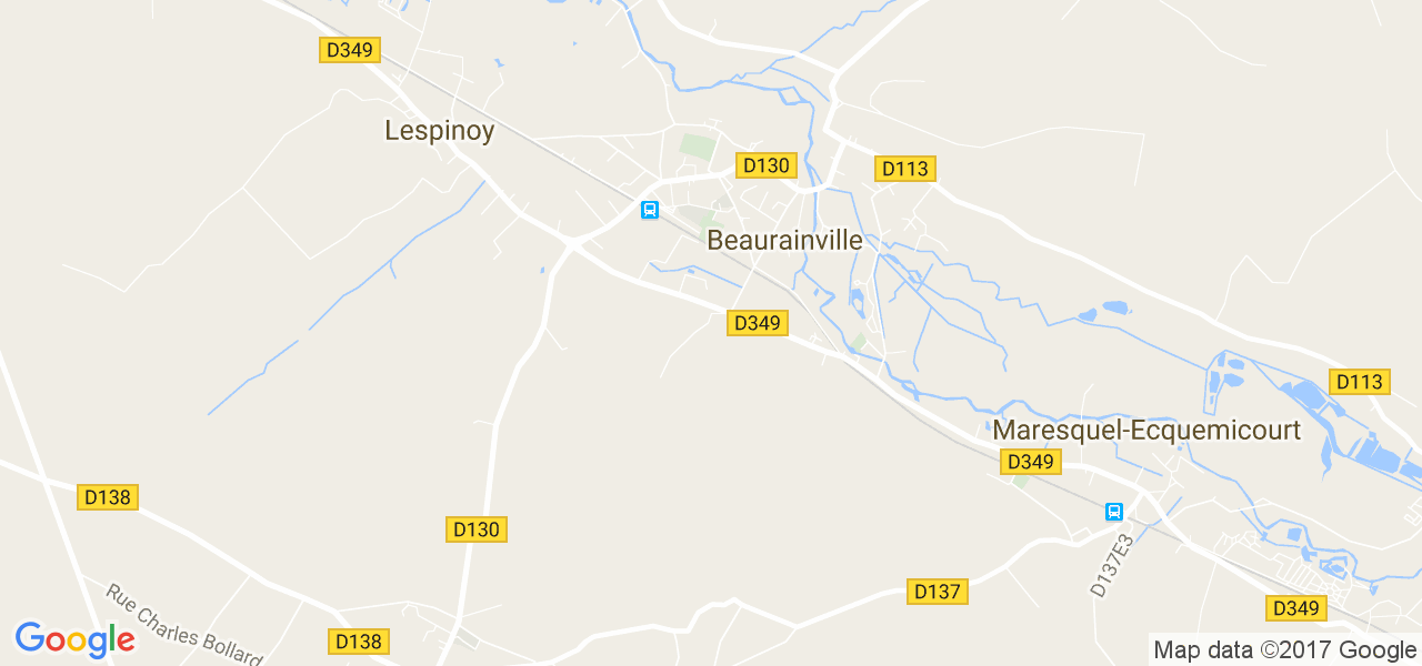map de la ville de Beaurainville