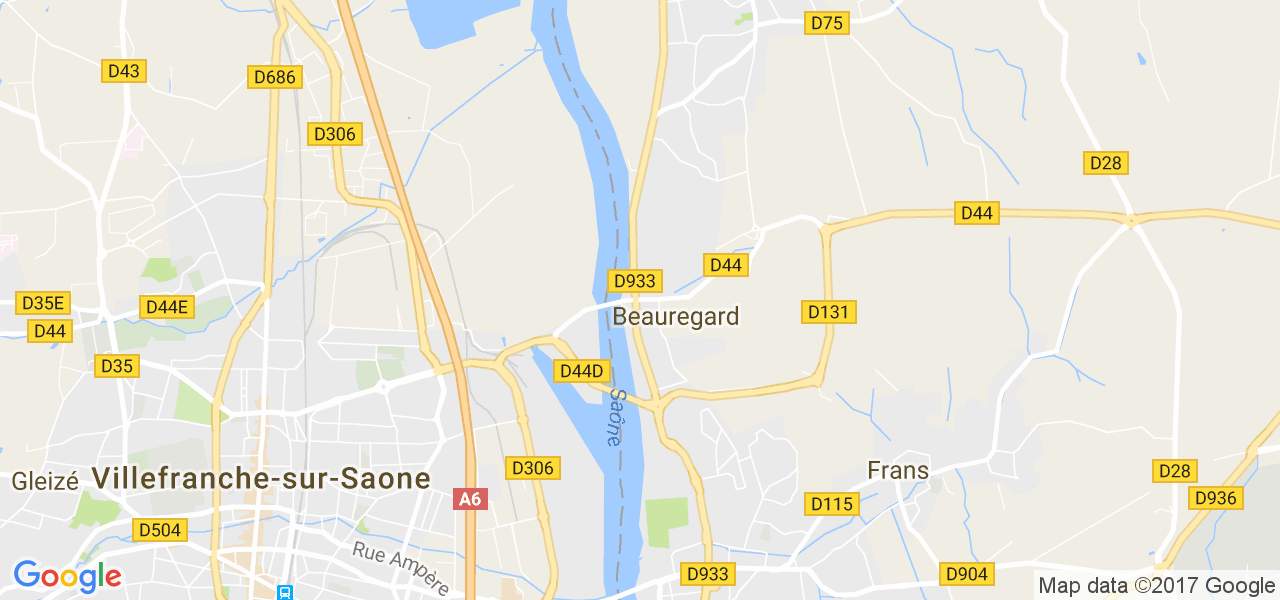 map de la ville de Beauregard