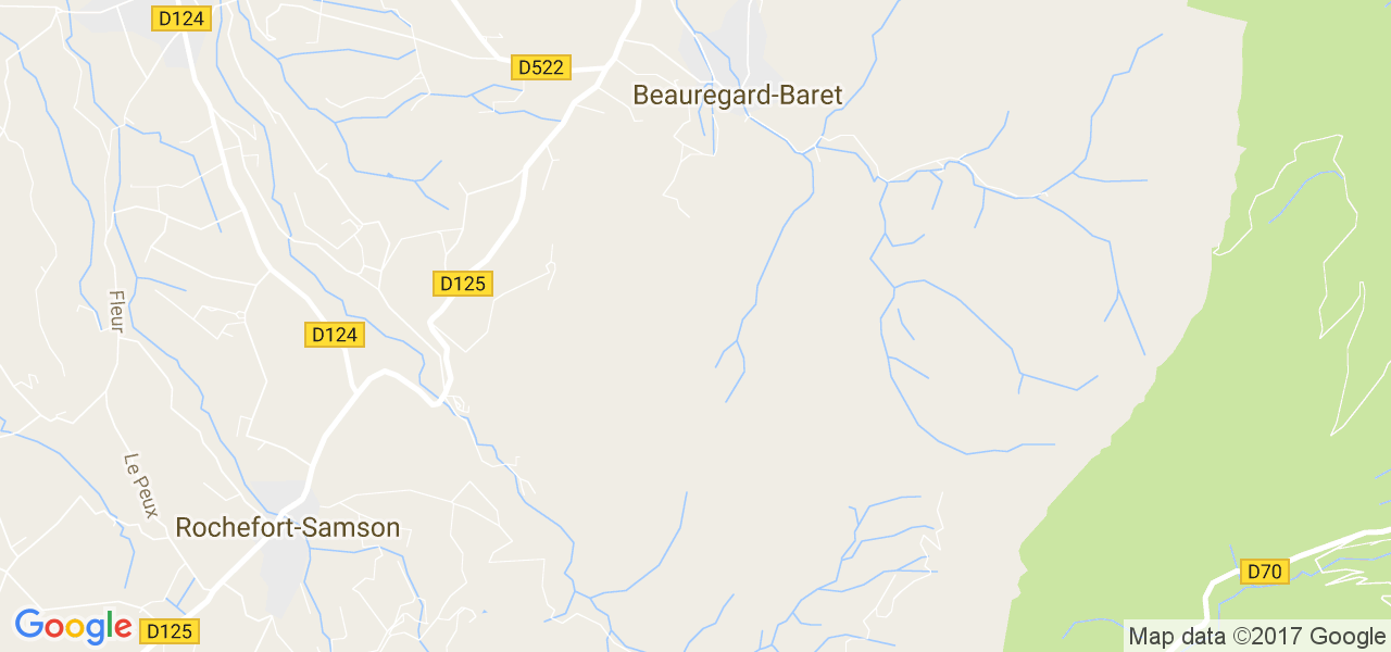 map de la ville de Beauregard-Baret